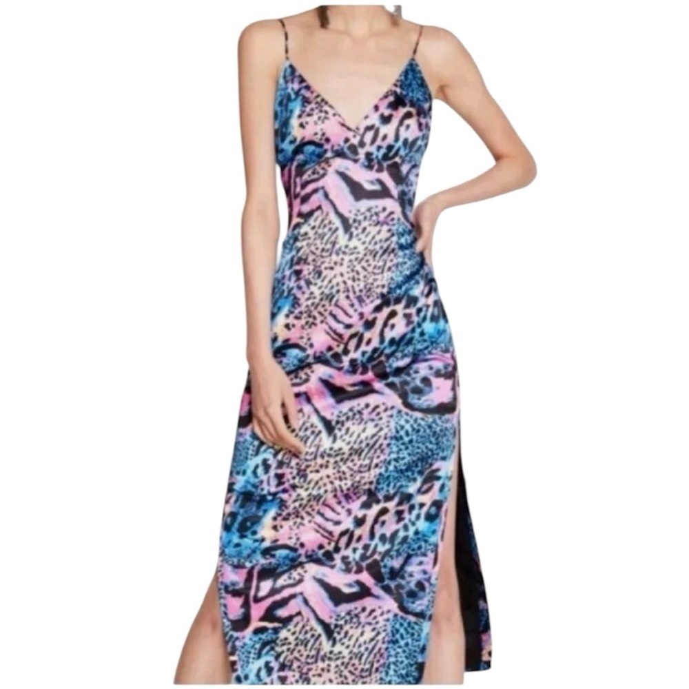 WNTRMSE Sexy Multicolor Animal Print Maxi Dress Size 2 G#43